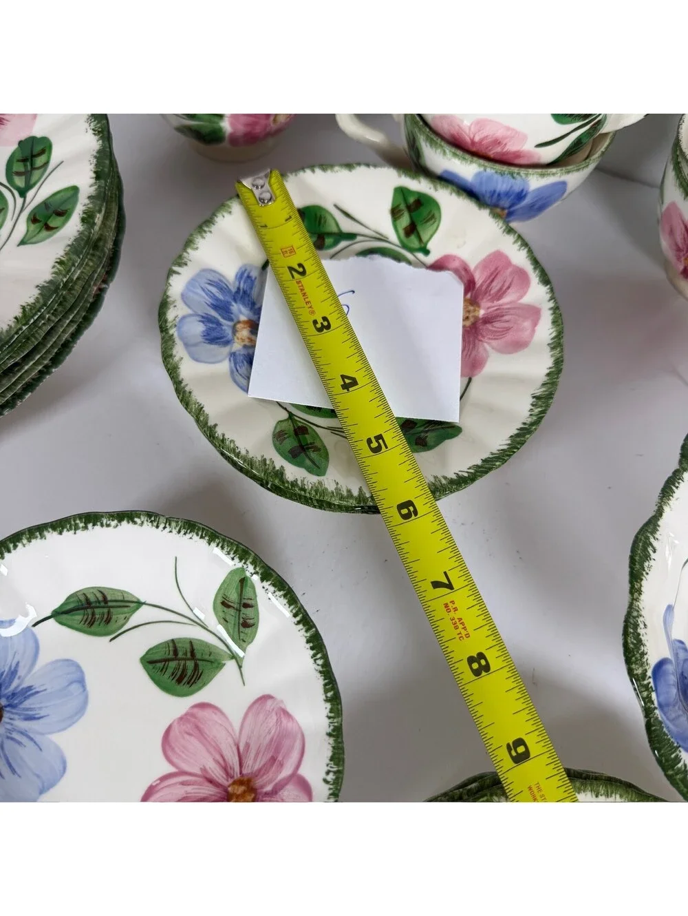 Vintage Blue Ridge Southern Potteries 10K Floral Dinnerware Set 29 Pieces